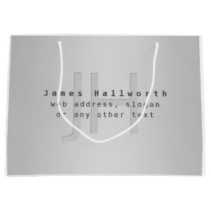 Modernt redigerbart namn & slogan Grå gradient
