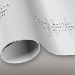 Modernt redigerbart namn & slogan Grå gradient Presentpapper