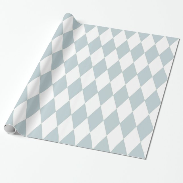 Modernt Retro mönster för ljus baby blue diamant Presentpapper (Utrullad)