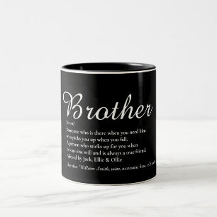 Modernt roligt coolt bästa bror definition Två-Tonad mugg
