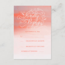 Modernt rosa bröllop OSAkort för mjuk vattenfärg