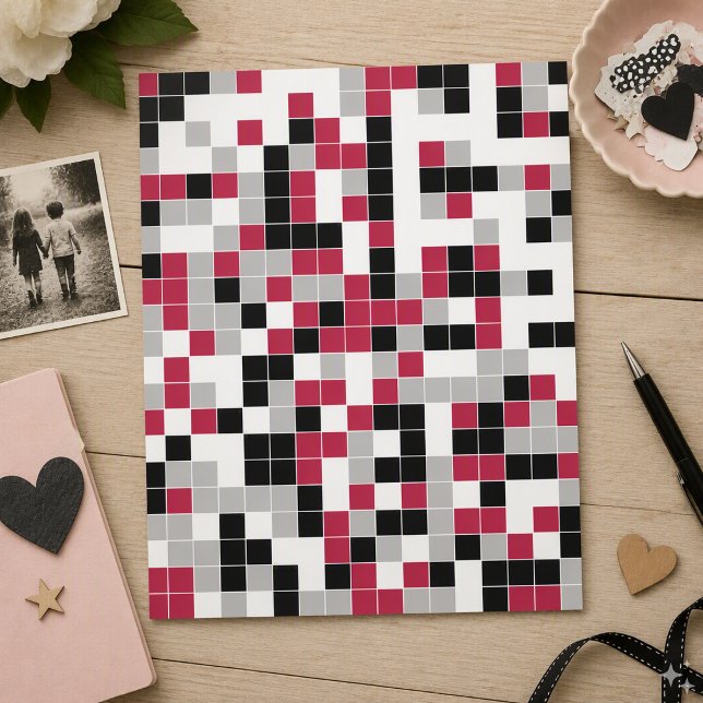 Modernt Rosa Geometriskt Scrapbookpapper (Skapare uppladdad)