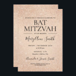 Modernt rosa guld- bat mitzvah Fauxglitter målar Inbjudningar<br><div class="desc">Den eleganta designen "för det bat mitzvah partyet" med modernt rosa guld- Fauxglitter målar inbjudanmallen. Imponera dina familj och vänner med denna snyggt och flott design. Enkelt att använda och lätt att personifiera.</div>