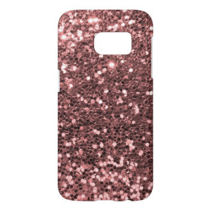 Modernt rosa guld- Fauxglittertryck Galaxy S5 Skal