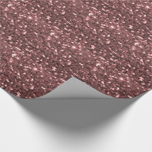 Modernt rosa guld- Fauxglittertryck Presentpapper