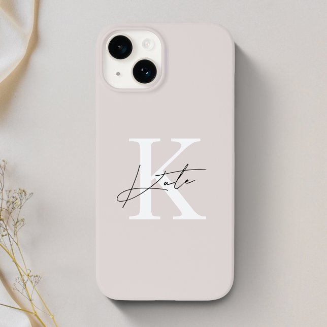 Modernt Rosa Kalligrafi Namn Monogram (Skapare uppladdad)