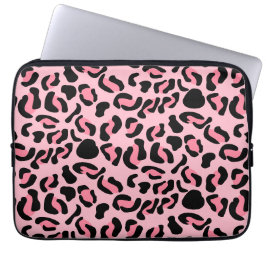 Modernt rosa leopardmönster djur laptop fodral