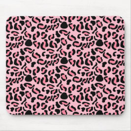 Modernt rosa leopardmönster djur musmatta