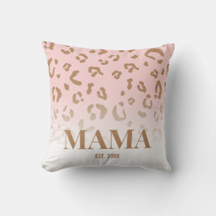 Modernt Rosa Leopardmönster Personlig Mama Kudde