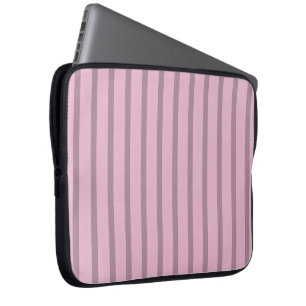 Modernt rosa och mauve-randigt laptopsleeve laptop fodral
