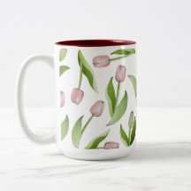 Modernt Rosa Tulpanblommönster