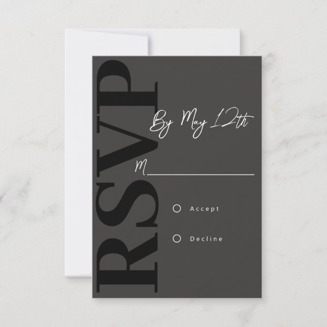 Modernt RSVP-kort OSA Kort (Framsida)