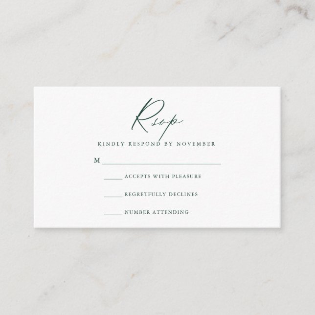Modernt RSVP-kort Tilläggskort (Framsida)