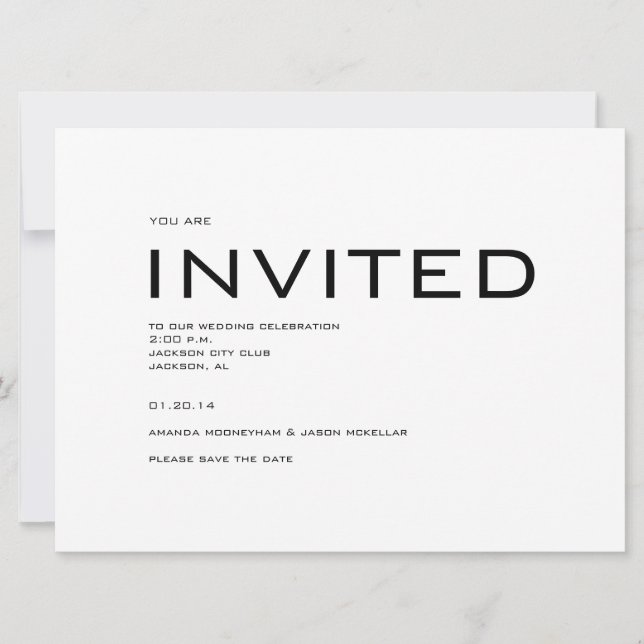Modernt Save the Date-kort Inbjudningar (Framsida)