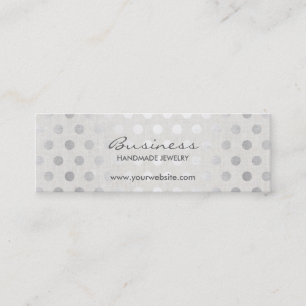 Modernt silver pricker handgjorda smycken för det mini visitkort