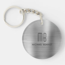 Modernt silvergrått monogram