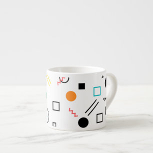 Modernt skämtsamt, kallt, moderiktigt, geometriska espressomugg