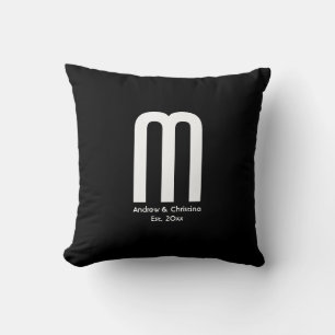 Modernt "skapa ditt egna" Monogrammed Kudde