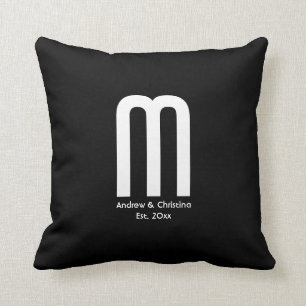 Modernt "skapa ditt egna" Monogrammed Kudde