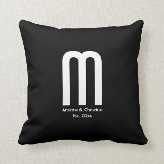 Modernt "skapa ditt egna" Monogrammed Kudde