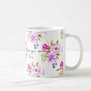 Modernt Sketchy blom- tryck Kaffemugg