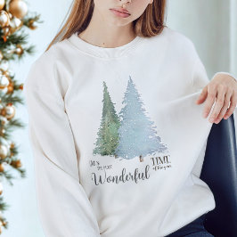 Modernt Skript Citat Vattenfärg Julgran T Shirt