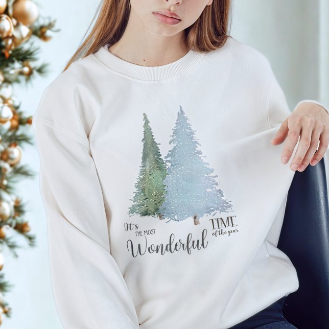 Modernt Skript Citat Vattenfärg Julgran T Shirt (Skapare uppladdad)