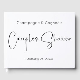 Modernt skriptpar Bröllopsfest Gästbok