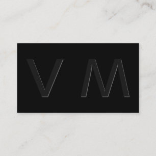 Modernt skugga Monogram 2 Visitkort