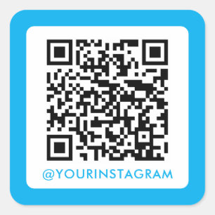 modernt social media qr-kodinstagram fyrkantigt klistermärke