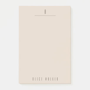 modernt sofistikerat monogram post-it block