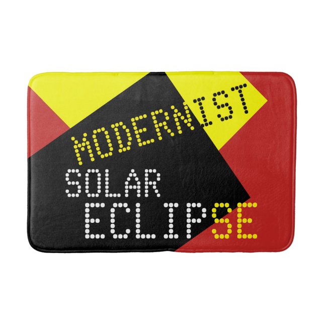 Modernt Solar Eclipse Funny anpassade Badrumsmatta (Framsidan)