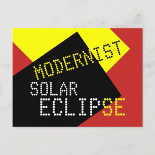 Modernt Solar Eclipse Funny anpassade Inbjudan Vykort
