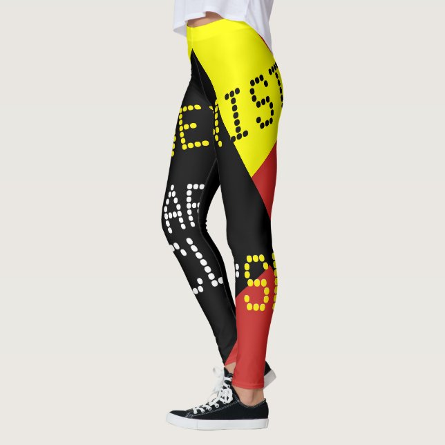 Modernt Solar Eclipse Funny anpassade Leggings (Vänster)