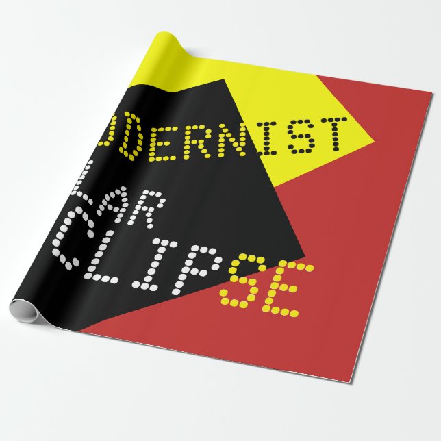 Modernt Solar Eclipse Funny anpassade Presentpapper (Utrullad)