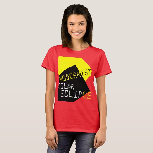 Modernt Solar Eclipse Funny anpassade T-shirt (Hel framsida)