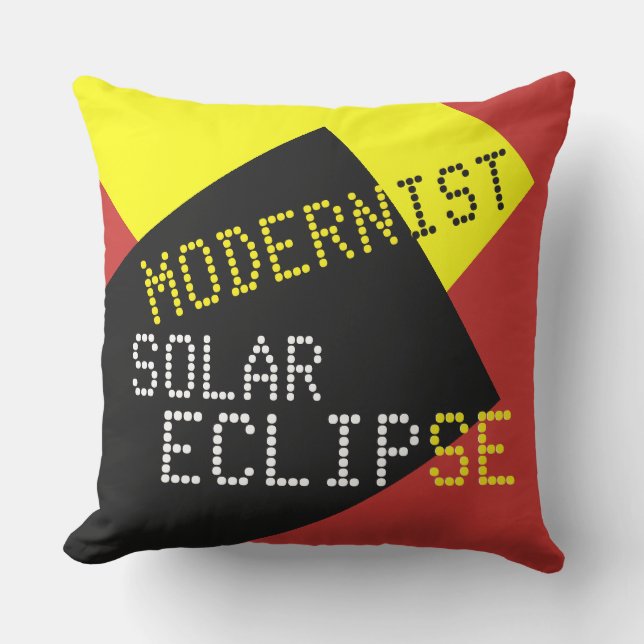 Modernt Solar Eclipse Lazy Funny anpassade Utomhuskudde (Framsida)