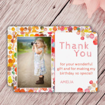 Modernt Söta Färgglada Fläckar Barn Foto Födelseda