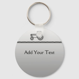 Modernt stålsätta traktoren Keychain Nyckelring