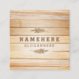 Modernt stilfullt trä kvadrerar visitkorten fyrkantigt visitkort