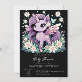 Modernt Stollig encorn Baby Shower Inbjudningar