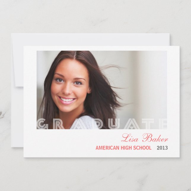 Modernt stordiastudentenmeddelande inbjudningar (Framsida)