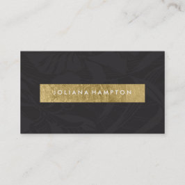 Modernt svart blom- guld omkullkastar den Luxe Visitkort