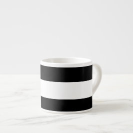 Modernt svart vitrandmönster espressomugg