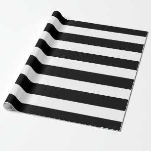 Modernt svart vitrandmönster presentpapper