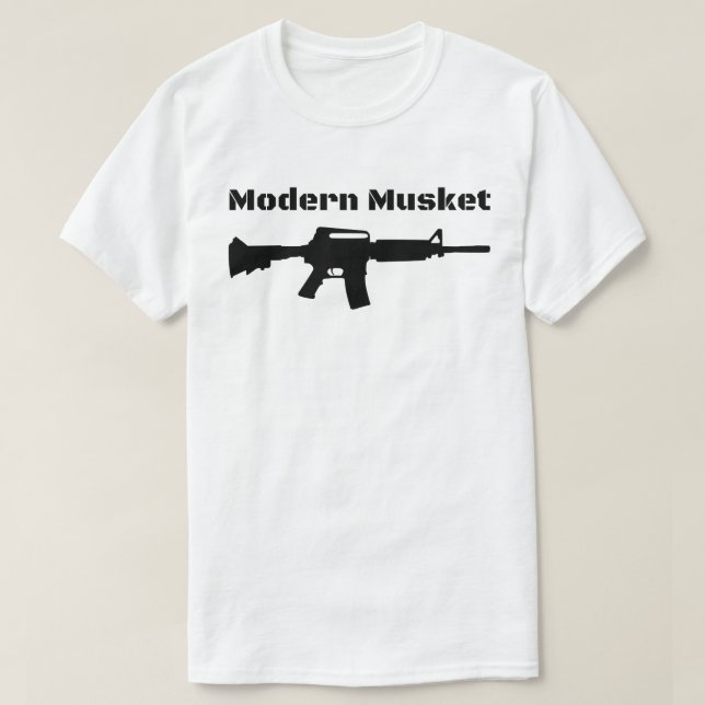 Modernt svartgevär Molon Labe för Musket AR15 M16 Tröja (Design framsida)