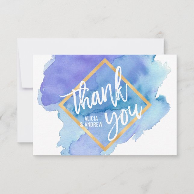 Modernt TACK för turkos för vattenfärgblåttkricka (Framsida)