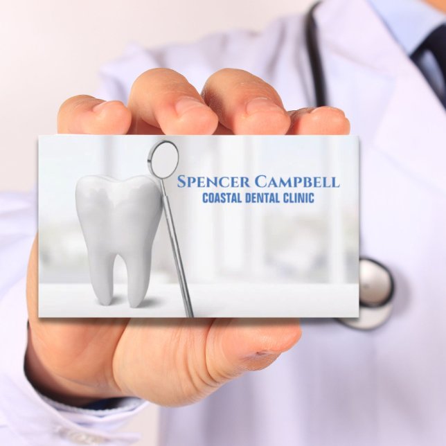 Modernt tandläkare med kliniskt Professionell Visitkort (Modern Professional Dental Dentist Clinic Dental Business Card)