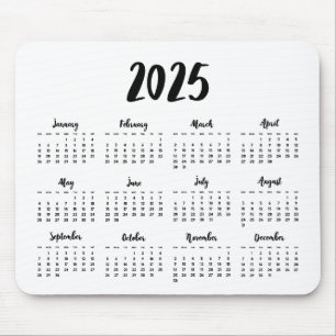 Modernt teckensnitt 2023-kalender musmatta