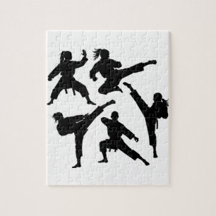 Modernt trendigt karate / taekwondo / judo pussel